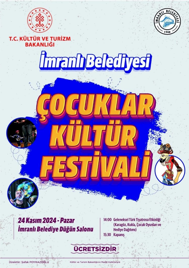 İmranlı Belediyesi'nden Çocuklar İçin Kültür Festivali