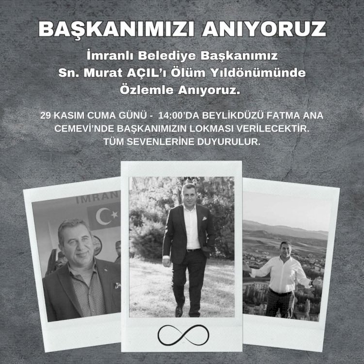 MURAT AÇIL’I  ANMA PROGRAMI